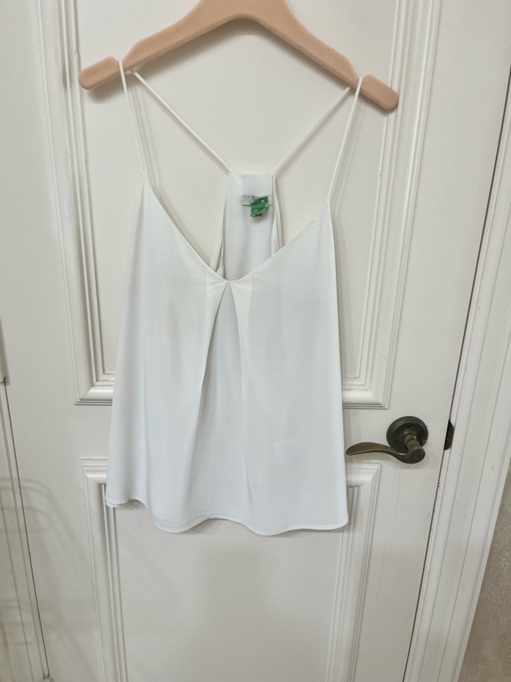 Joie White Spaghetti Strap V-Neck Tank Top. Small